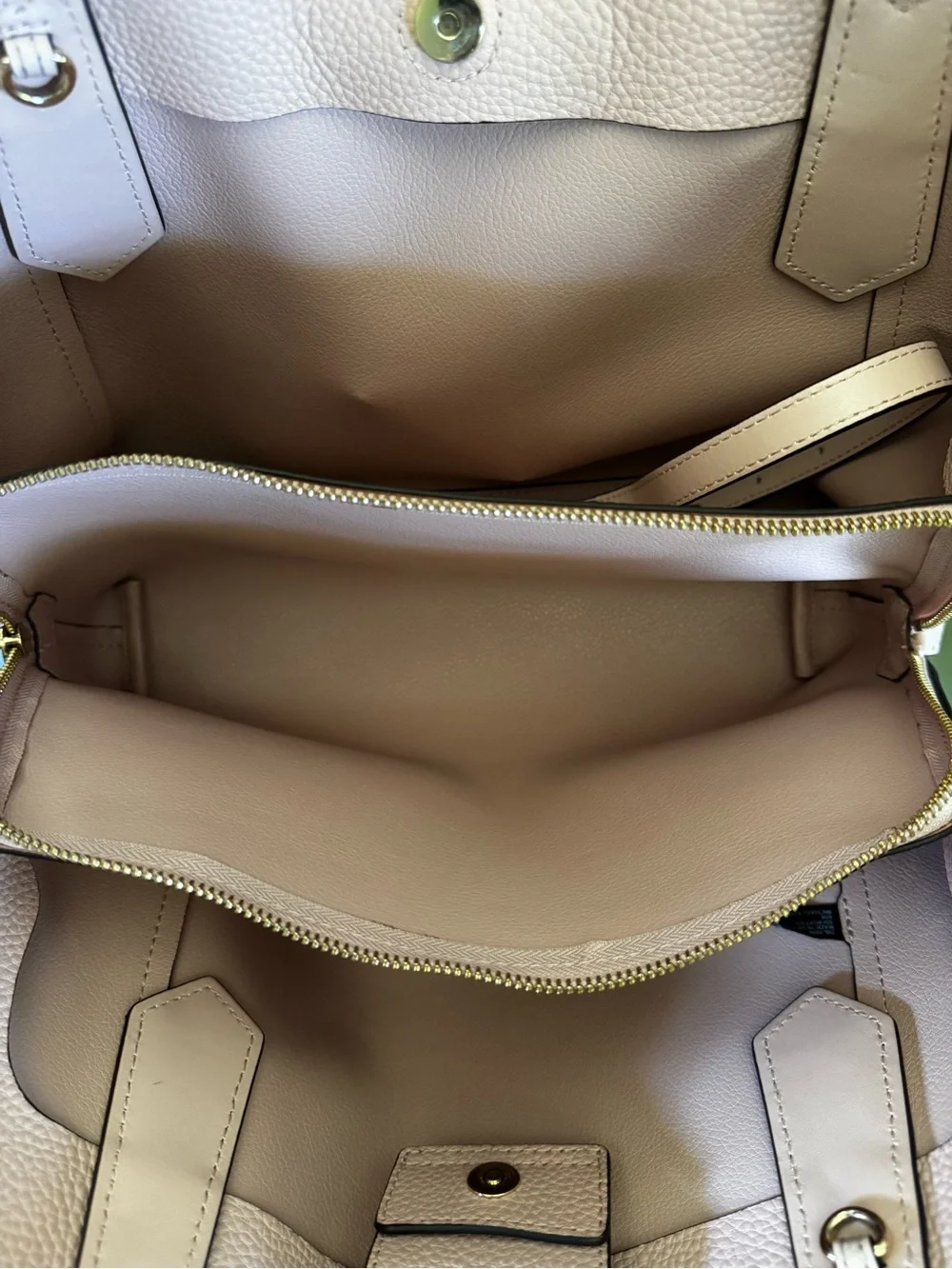 Michael Kors Pebbled Leather Satchel - Pink Cream